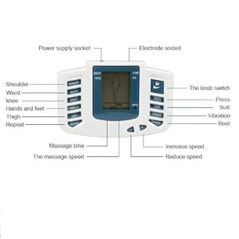 Picture of Physiotherapy Massager Machine With 4 Pads Body Pain Relief Therapy Stroke Machine