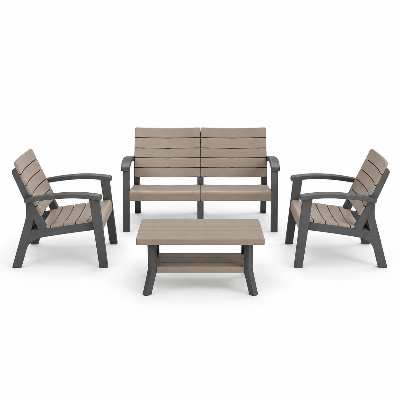 Picture of RFL Boithak Sofa 4 Pcs Set W/O Foam - Brown