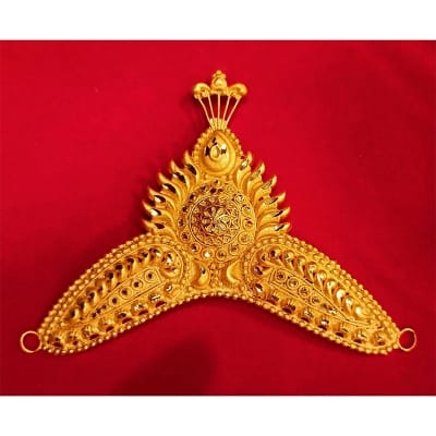 Picture of Gold plated taj for women – bridal crown – gold bridal crown – wedding crown