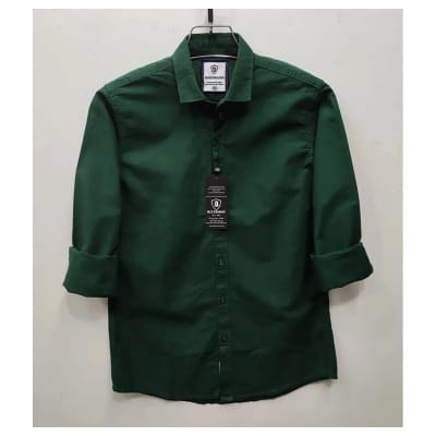 Picture of Oxford Cotton Full Sleeve Shirt-Clothing Size-M, Color-Bottle Green