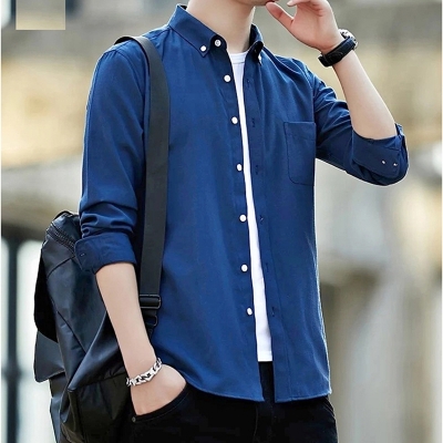 Picture of  Oxford Cotton Full Sleeve Shirt-Clothing Size-M, Color-Aqua Blue