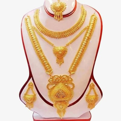 Picture of Gold Plated sita har Jewellery Necklace Set For girls