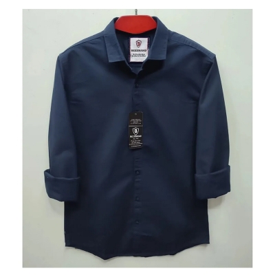 Picture of Oxford Cotton Full Sleeve Shirt-Clothing Size-M, Color-Navy