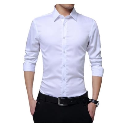 Picture of Oxford Cotton Full Sleeve Shirt-Clothing Size-M, Color-Bright White