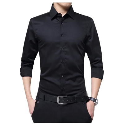 Picture of Oxford Cotton Full Sleeve Shirt-Clothing Size-M, Color-Black