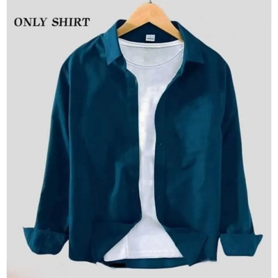 Picture of Oxford Cotton Full Sleeve Shirt-Clothing Size-M, Color-Blazing Blue