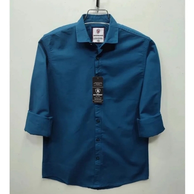 Picture of Oxford Cotton Full Sleeve Shirt-Clothing Size-M, Color-Aqua Blue