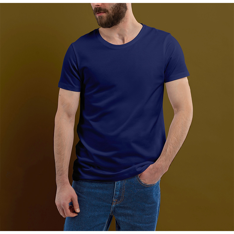 Picture of Jersey Fabrics Half Hata Solid Color Tshirt-Clothing Size-S, Color-Black