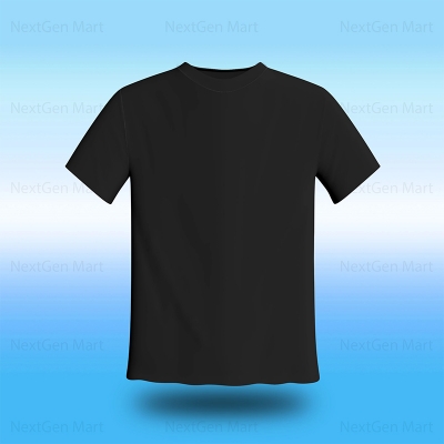 Picture of Jersey Fabrics Half Hata Solid Color Tshirt-Clothing Size-S, Color-Black