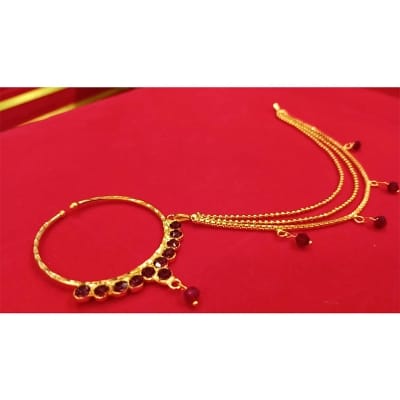 Picture of Gold plated Nose Ring for woman – gold – Noth – nose pin