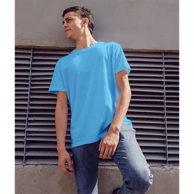 Picture of Jersey Fabrics Half Hata Solid Color Tshirt-Clothing Size-S, Color-Red