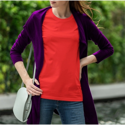 Picture of Jersey Fabrics Half Hata Solid Color Tshirt-Clothing Size-S, Color-White