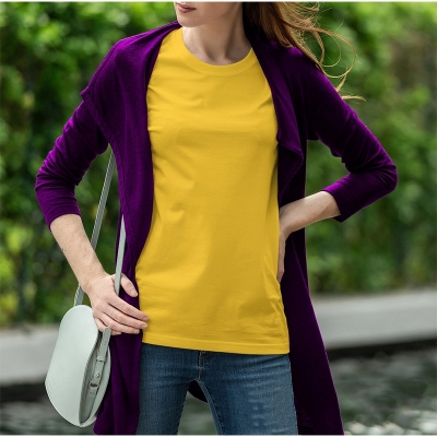 Picture of Jersey Fabrics Half Hata Solid Color Tshirt-Clothing Size-S, Color-White