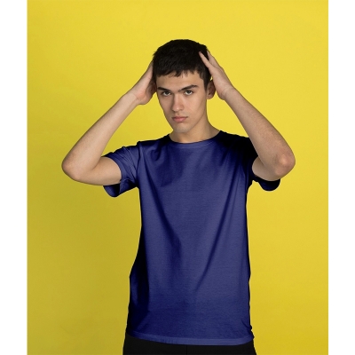 Picture of Jersey Fabrics Half Hata Solid Color Tshirt-Clothing Size-S, Color-Yellow