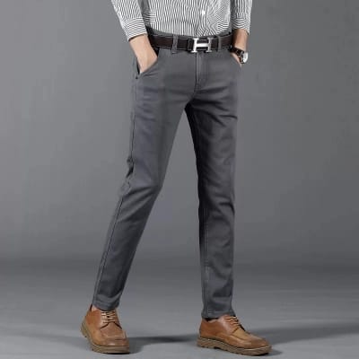 Picture of Gavardine Pant Cotton Fabrics 2 % spandex-Clothing Size-28, Color-Ash