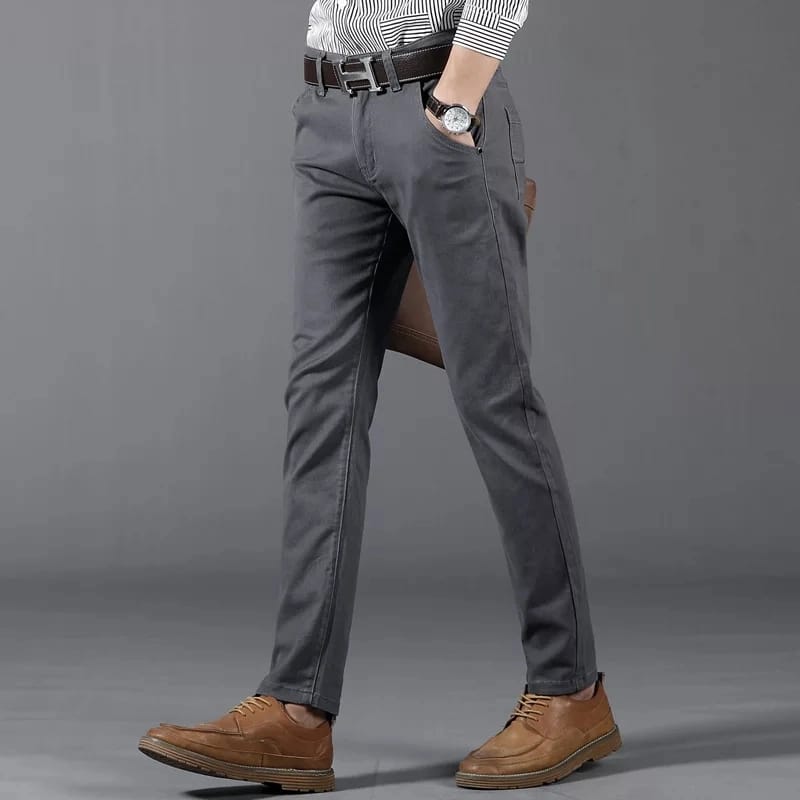 Picture of Gavardine Pant Cotton Fabrics 2 % spandex-Clothing Size-28, Color-Ash
