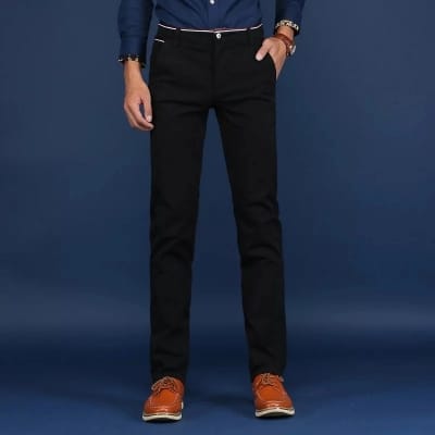 Picture of Gavardine Pant Cotton Fabrics 2 % spandex-Clothing Size-28, Color-Black