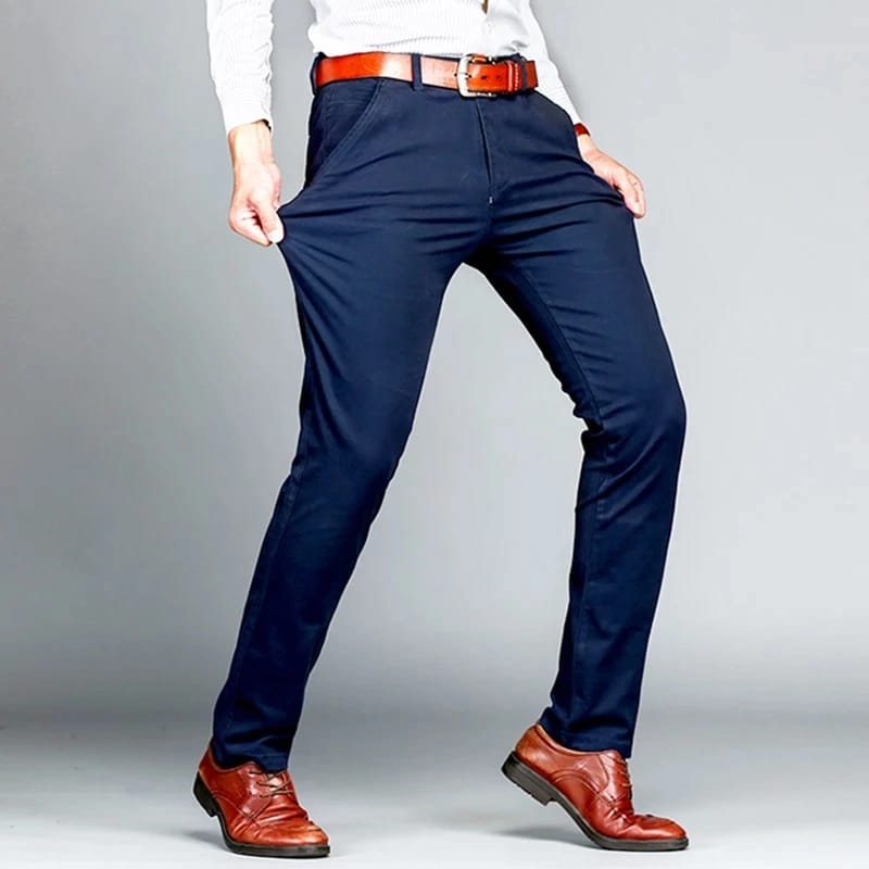 Picture of Gavardine Pant Cotton Fabrics 2 % spandex-Clothing Size-28, Color-Navy