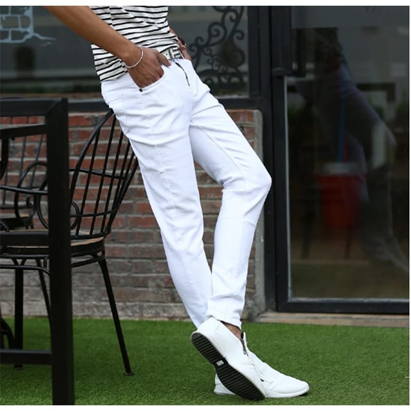 Picture of Gavardine Pant Cotton Fabrics 2 % spandex-Clothing Size-28, Color-White
