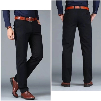 Picture of Gavardine Pant Cotton Fabrics 2 % spandex-Clothing Size-28, Color-Black