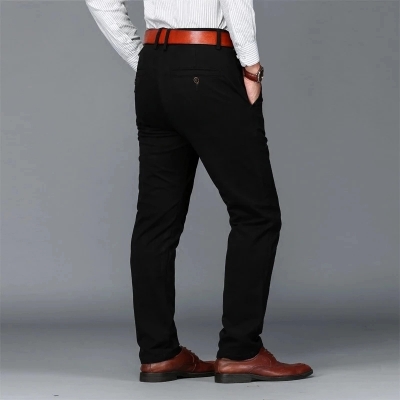 Picture of Gavardine Pant Cotton Fabrics 2 % spandex-Clothing Size-28, Color-Black