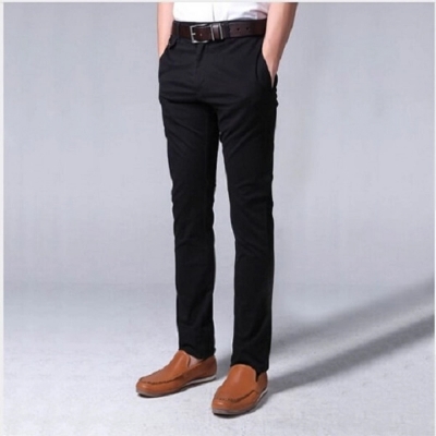 Picture of Gavardine Pant Cotton Fabrics 2 % spandex-Clothing Size-28, Color-Black