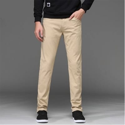 Picture of Gavardine Pant Cotton Fabrics 2 % spandex-Clothing Size-28, Color-Biscuit