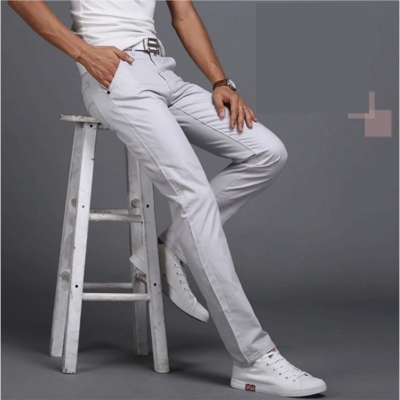 Picture of Gavardine Pant Cotton Fabrics 2 % spandex-Clothing Size-28, Color-Milk White