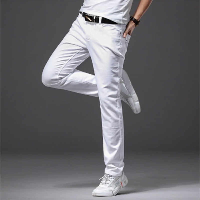 Picture of Gavardine Pant Cotton Fabrics 2 % spandex-Clothing Size-28, Color-Milk White