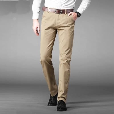 Picture of Gavardine Pant Cotton Fabrics 2 % spandex-Clothing Size-28, Color-Biskuit