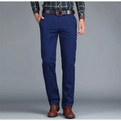 Picture of Gavardine Pant Cotton Fabrics 2 % spandex-Clothing Size-28, Color-Dark Navy