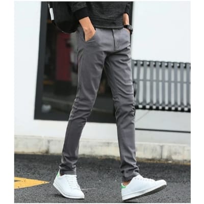 Picture of Gavardine Pant Cotton Fabrics 2 % spandex-Clothing Size-28, Color-Ash