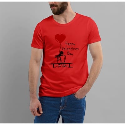 Picture of Comfortable Half Hata Jersey Fabrics Tshirt-Clothing Size-S, Color-Red