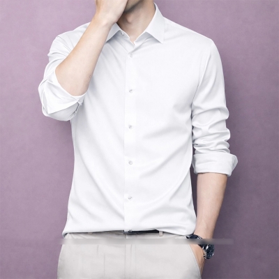 Picture of China Fabric Men’s Shirt — Smart Look, Zero Iron Hassle!-Clothing Size-M, Color-White