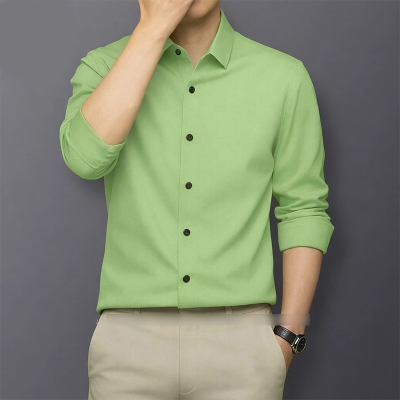 Picture of China Fabric Men’s Shirt — Smart Look, Zero Iron Hassle!-Clothing Size-M, Color-lemon