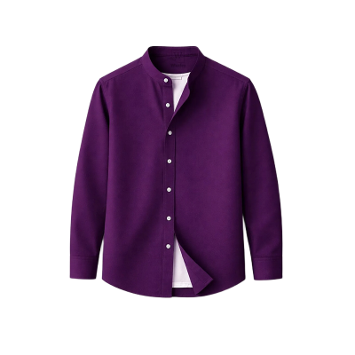 Picture of Premium Band Collar Shirt-Clothing Size-M, Color-Jam