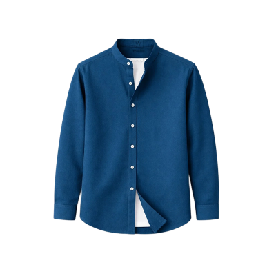Picture of Premium Band Collar Shirt-Clothing Size-M, Color-Petrol Blue