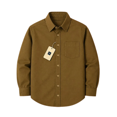 Picture of Premium Oxford Cotton Shirt-Clothing Size-M, Color-Coffee