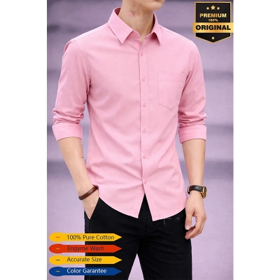 Picture of Premium Oxford Cotton Shirt-Clothing Size-M, Color-Pink