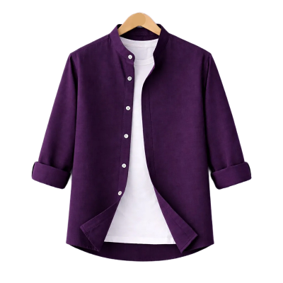 Picture of Premium Band Collar Shirt-Clothing Size-M, Color-Jam