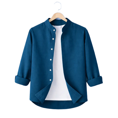 Picture of Premium Band Collar Shirt-Clothing Size-M, Color-Pest