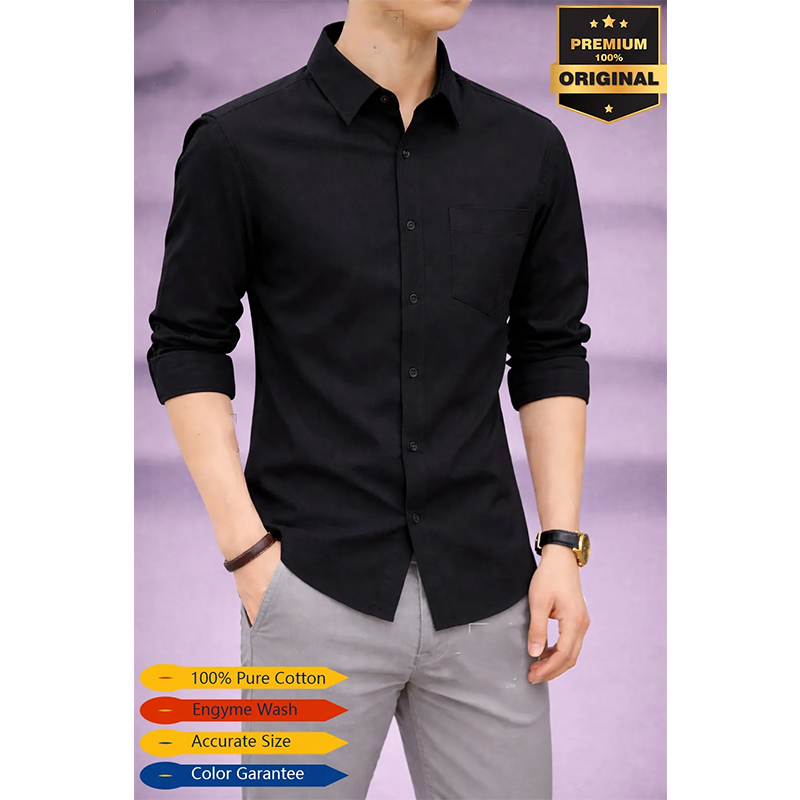 Picture of Premium Oxford Cotton Shirt-Clothing Size-M, Color-Ash