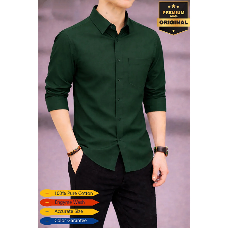 Picture of Premium Oxford Cotton Shirt-Clothing Size-M, Color-Ash