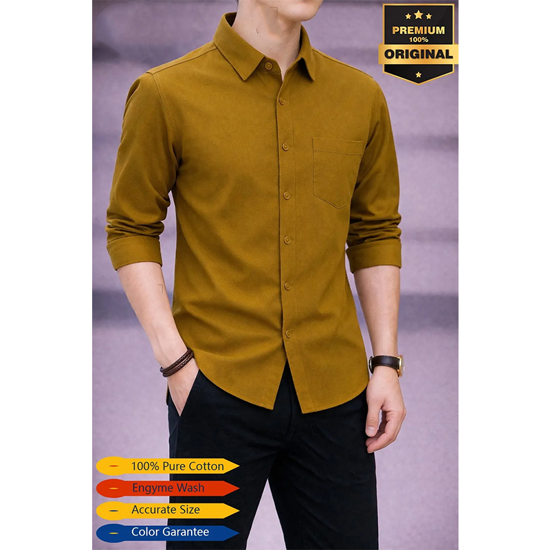 Picture of Premium Oxford Cotton Shirt-Clothing Size-M, Color-Ash