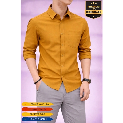 Picture of Premium Oxford Cotton Shirt-Clothing Size-M, Color-Ash