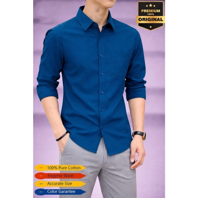Picture of Premium Oxford Cotton Shirt-Clothing Size-M, Color-Olive