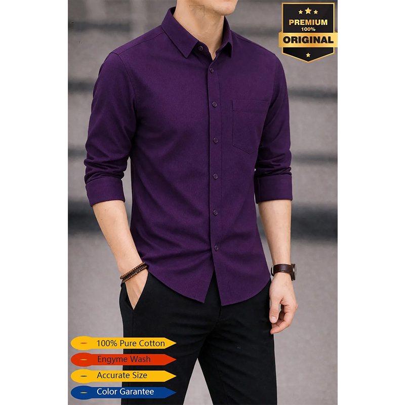 Picture of Premium Oxford Cotton Shirt-Clothing Size-M, Color-Olive