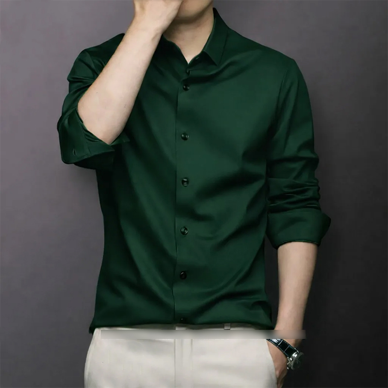 Picture of China Fabric Men’s Shirt — Smart Look, Zero Iron Hassle!-Clothing Size-M, Color-Ash