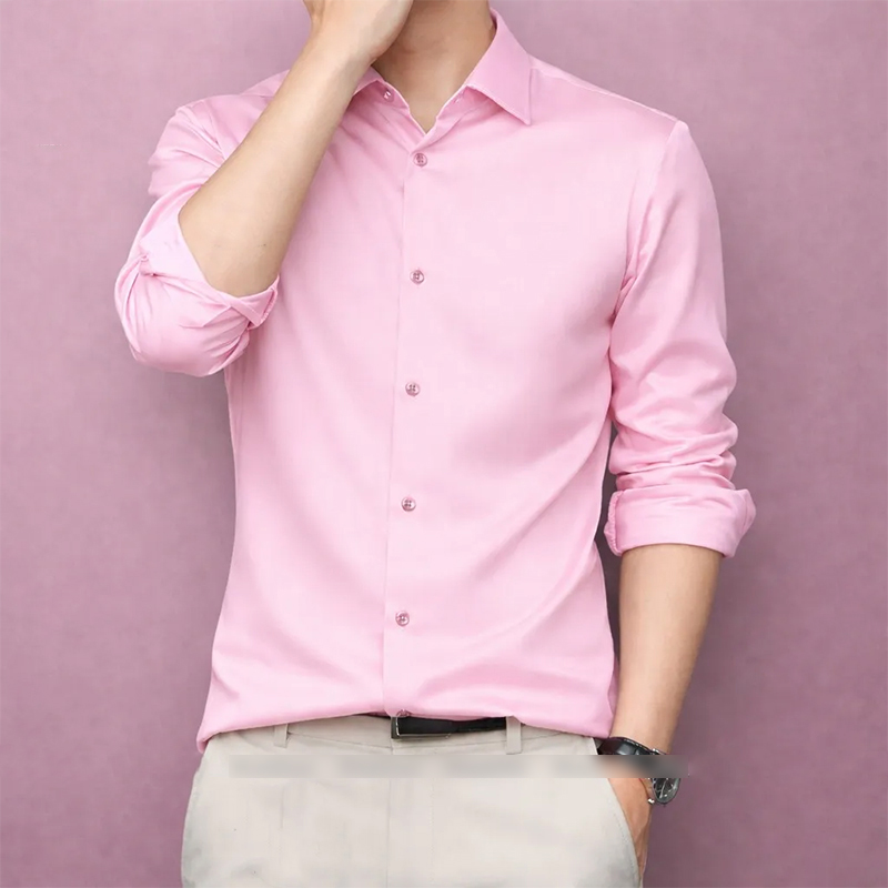 Picture of China Fabric Men’s Shirt — Smart Look, Zero Iron Hassle!-Clothing Size-M, Color-Olive