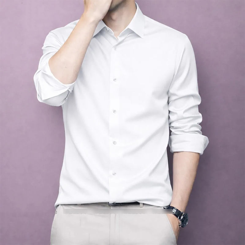 Picture of China Fabric Men’s Shirt — Smart Look, Zero Iron Hassle!-Clothing Size-M, Color-Olive